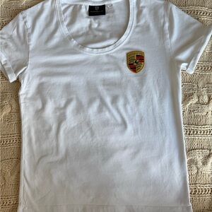 Women’s Porsche Design White Tee with Logo
